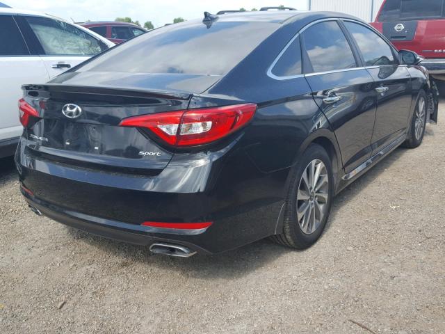 5NPE34AF0FH178414 - 2015 HYUNDAI SONATA SPO BLACK photo 4