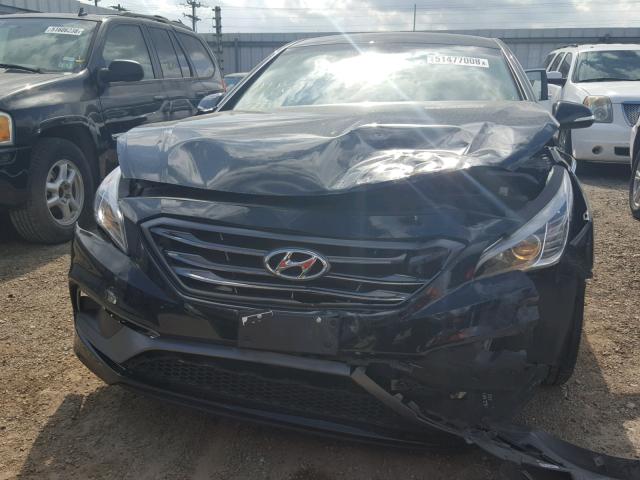 5NPE34AF0FH178414 - 2015 HYUNDAI SONATA SPO BLACK photo 9