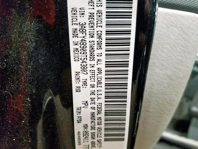 3A8FY48909T543807 - 2009 CHRYSLER PT CRUISER BLACK photo 10