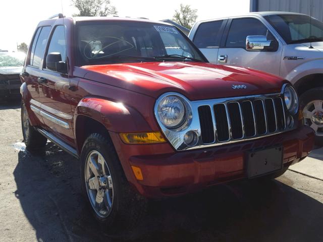 1J4GL58K95W671805 - 2005 JEEP LIBERTY LI MAROON photo 1