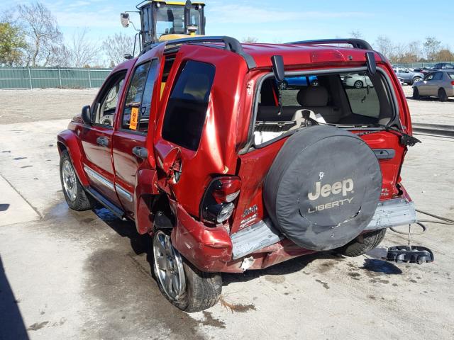 1J4GL58K95W671805 - 2005 JEEP LIBERTY LI MAROON photo 3