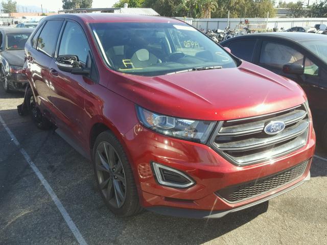 2FMPK4AP7HBC69436 - 2017 FORD EDGE SPORT RED photo 1