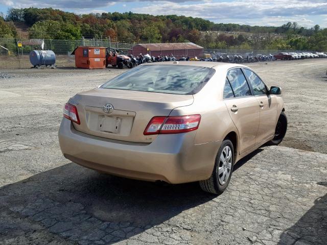 4T1BF3EK5AU011651 - 2010 TOYOTA CAMRY BASE GOLD photo 4