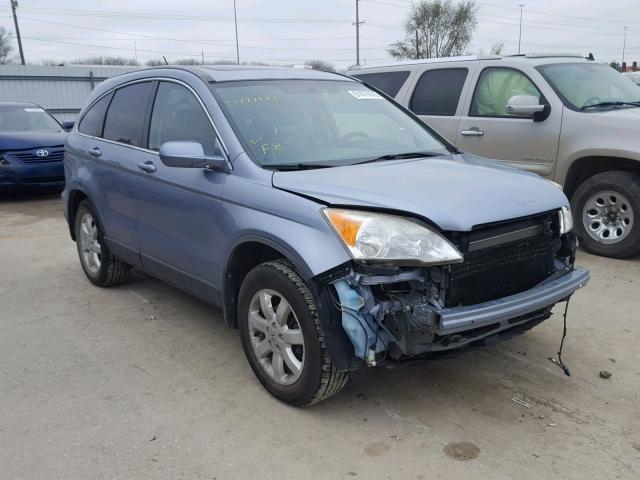 JHLRE48737C104320 - 2007 HONDA CR-V EXL BLUE photo 1