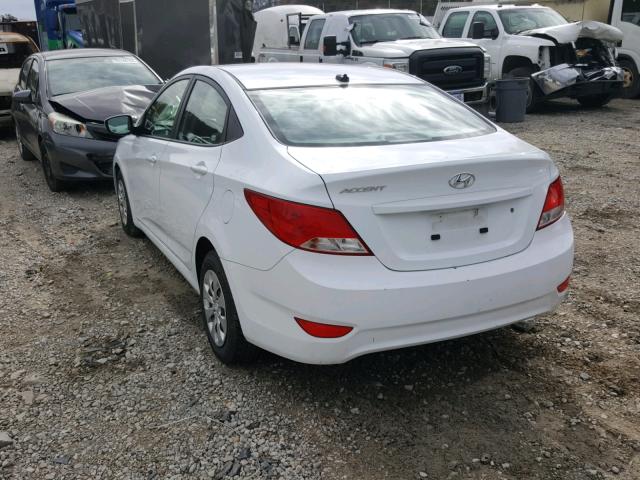 KMHCT4AE6HU314533 - 2017 HYUNDAI ACCENT SE WHITE photo 3