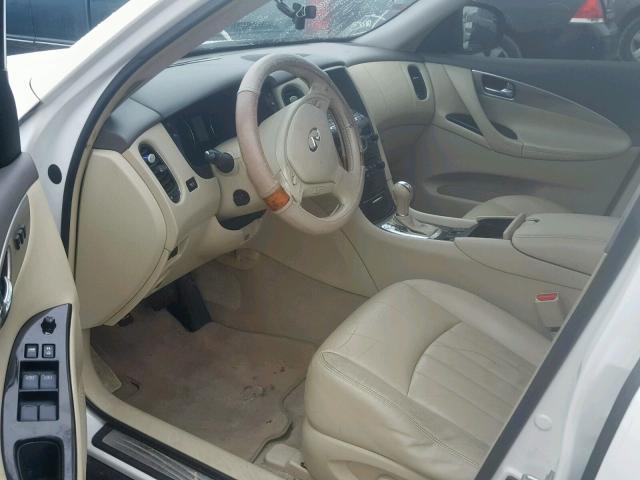 JNKAJ09E38M302255 - 2008 INFINITI EX35 BASE WHITE photo 9