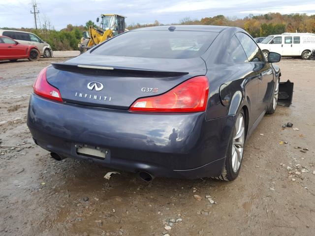 JNKCV64E68M125305 - 2008 INFINITI G37 BASE BLUE photo 4