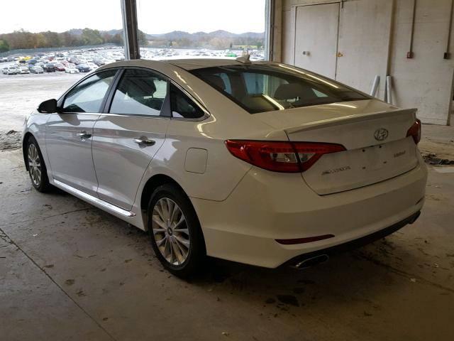 5NPE34AFXFH113330 - 2015 HYUNDAI SONATA SPO WHITE photo 3