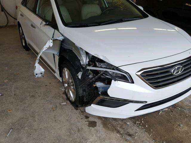 5NPE34AFXFH113330 - 2015 HYUNDAI SONATA SPO WHITE photo 9