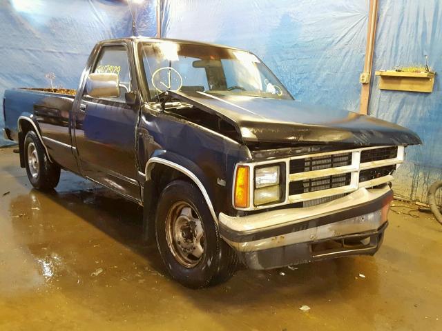 1B7FL26X2LS701018 - 1990 DODGE DAKOTA BLACK photo 1