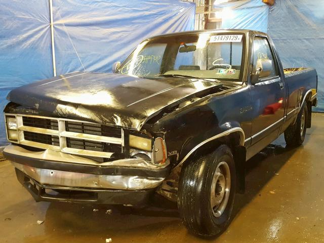 1B7FL26X2LS701018 - 1990 DODGE DAKOTA BLACK photo 2