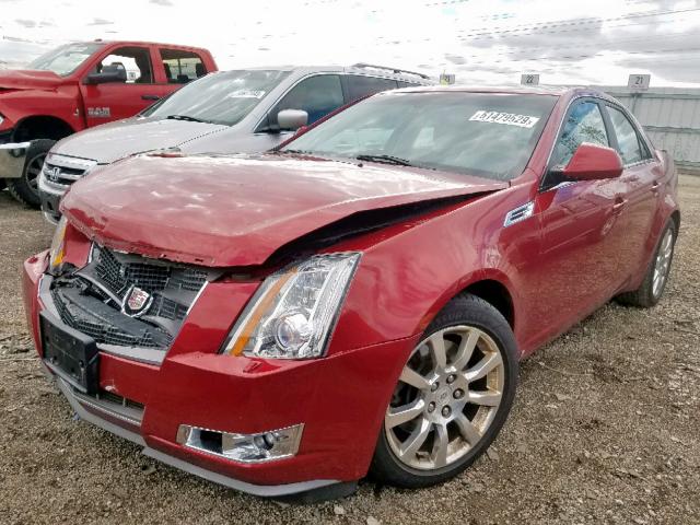 1G6DT57V680184527 - 2008 CADILLAC CTS HI FEA RED photo 2