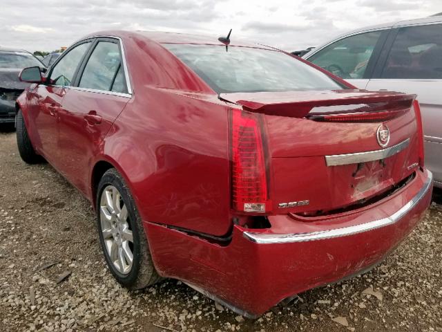 1G6DT57V680184527 - 2008 CADILLAC CTS HI FEA RED photo 3