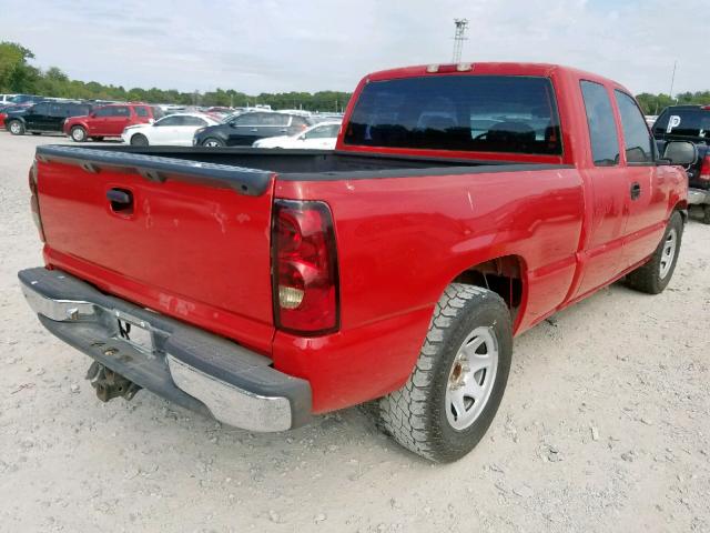 2GCEC19T951120455 - 2005 CHEVROLET SILVERADO RED photo 4