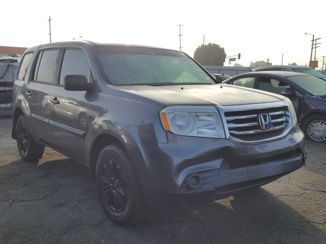 5FNYF3H23CB019463 - 2012 HONDA PILOT LX GRAY photo 1