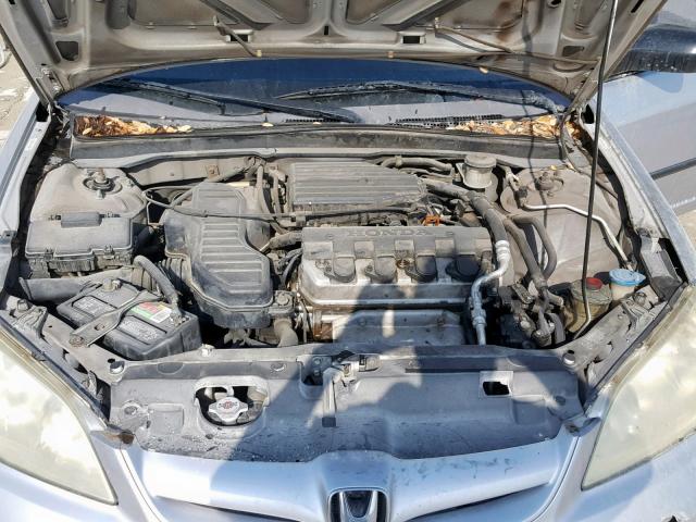 2HGES16315H598210 - 2005 HONDA CIVIC DX V SILVER photo 7