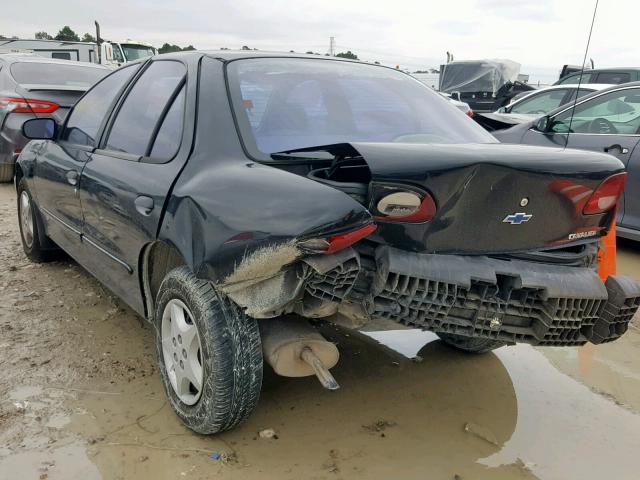 1G1JC524217162044 - 2001 CHEVROLET CAVALIER B BLACK photo 3