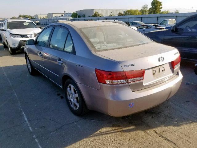 KMHET46C76A090090 - 2006 HYUNDAI SONATA GL GRAY photo 3