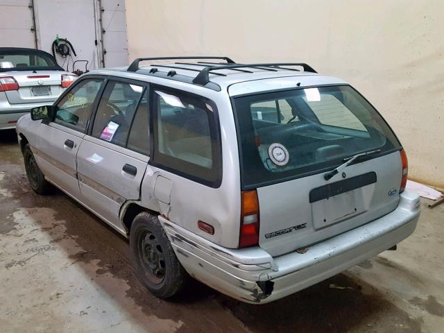 1FAPP15J7PW278716 - 1993 FORD ESCORT LX SILVER photo 3