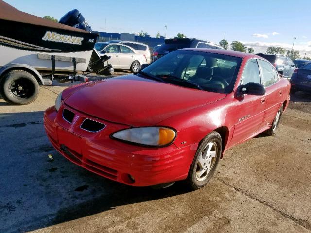 1G2NF52EXYC519694 - 2000 PONTIAC GRAND AM S RED photo 2