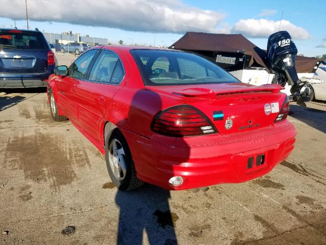 1G2NF52EXYC519694 - 2000 PONTIAC GRAND AM S RED photo 3