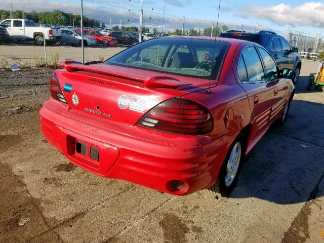 1G2NF52EXYC519694 - 2000 PONTIAC GRAND AM S RED photo 4