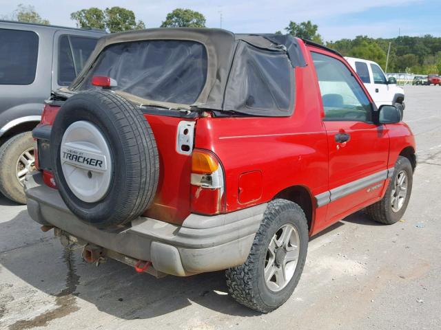 2CNBJ18C736912481 - 2003 CHEVROLET TRACKER RED photo 4