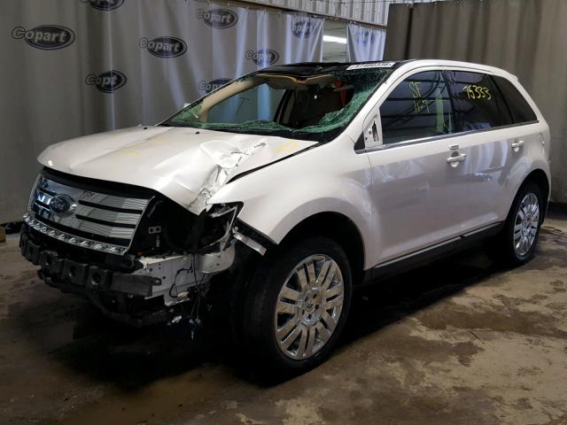 2FMDK3KC1ABA41172 - 2010 FORD EDGE LIMIT WHITE photo 2