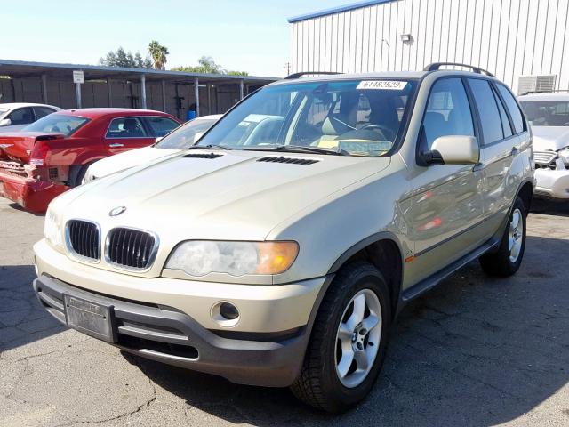 5UXFA535X2LP34219 - 2002 BMW X5 3.0I TAN photo 2