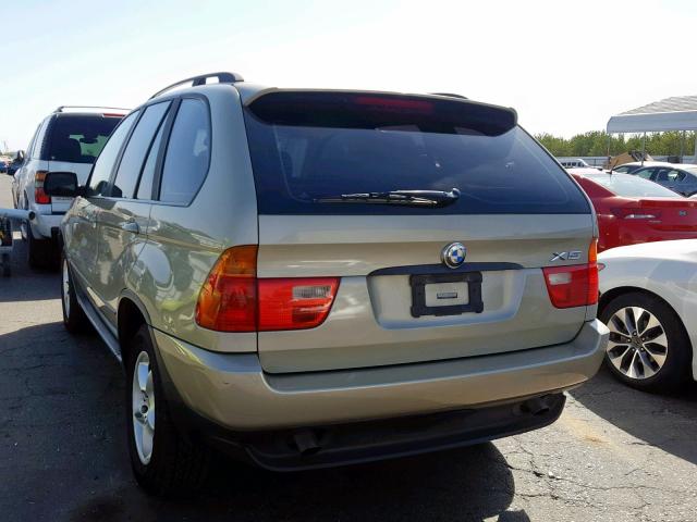 5UXFA535X2LP34219 - 2002 BMW X5 3.0I TAN photo 3