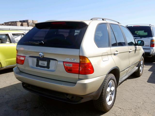 5UXFA535X2LP34219 - 2002 BMW X5 3.0I TAN photo 4