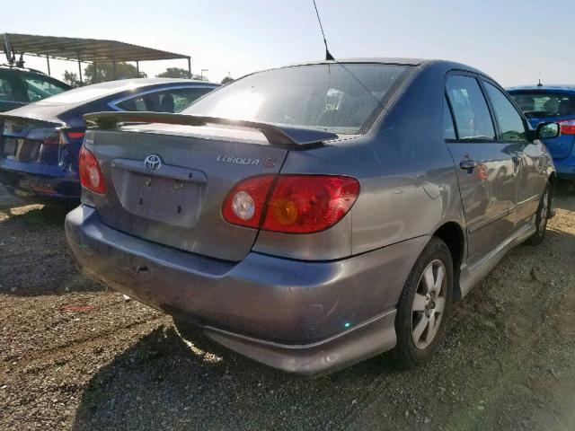 1NXBR32E34Z271332 - 2004 TOYOTA COROLLA S GRAY photo 4