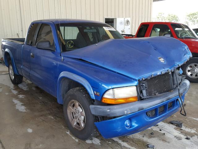 1B7GL22Y3XS113735 - 1999 DODGE DAKOTA BLUE photo 1