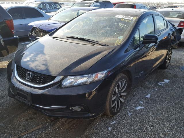 2HGFB2F96FH509912 - 2015 HONDA CIVIC EXL BLACK photo 2