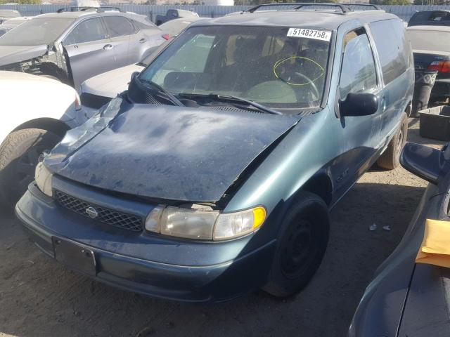 4N2DN1112VD849897 - 1997 NISSAN QUEST XE GREEN photo 2