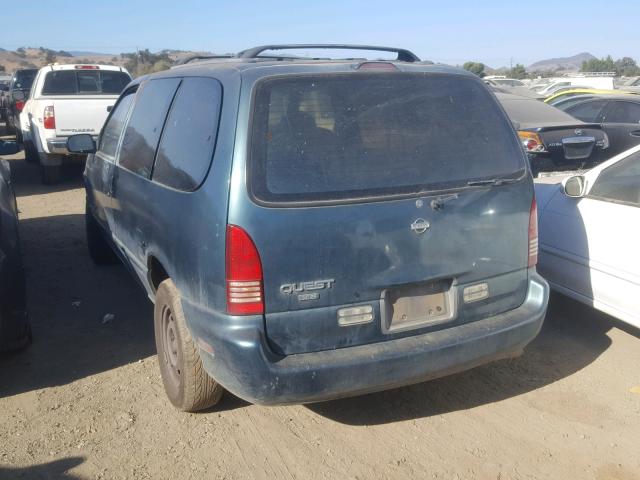 4N2DN1112VD849897 - 1997 NISSAN QUEST XE GREEN photo 3