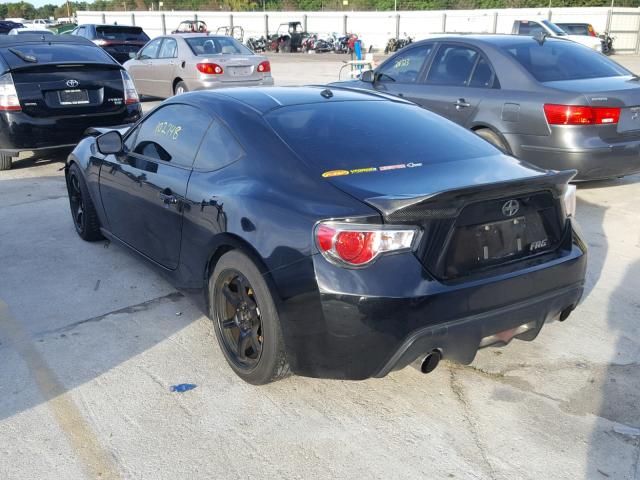 JF1ZNAA1XD1704539 - 2013 TOYOTA SCION FR-S BLACK photo 3