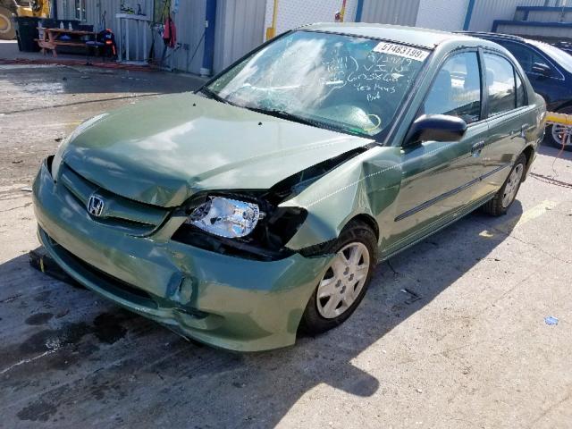 2HGES16384H603868 - 2004 HONDA CIVIC DX V GREEN photo 2