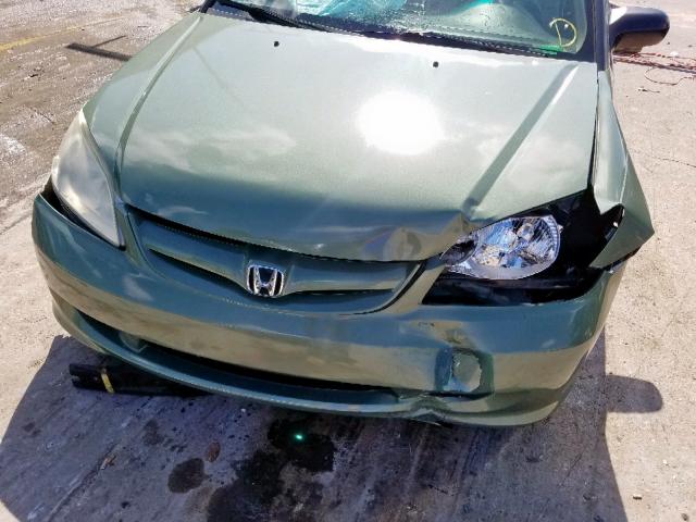 2HGES16384H603868 - 2004 HONDA CIVIC DX V GREEN photo 9