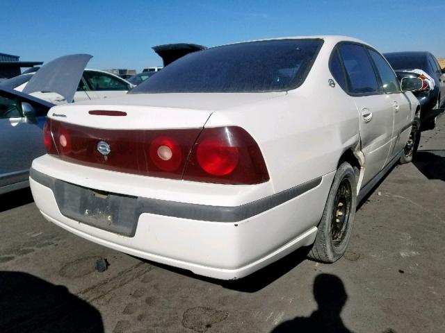 2G1WF55E419256927 - 2001 CHEVROLET IMPALA WHITE photo 4