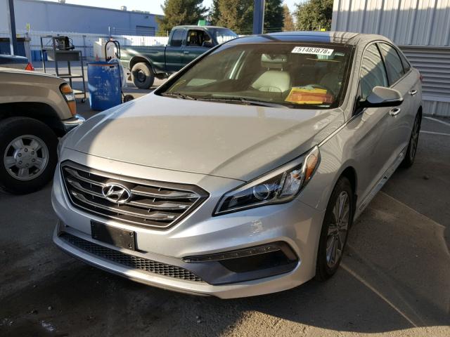 5NPE34AF6GH261038 - 2016 HYUNDAI SONATA SPO SILVER photo 2