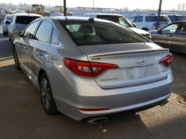 5NPE34AF6GH261038 - 2016 HYUNDAI SONATA SPO SILVER photo 3