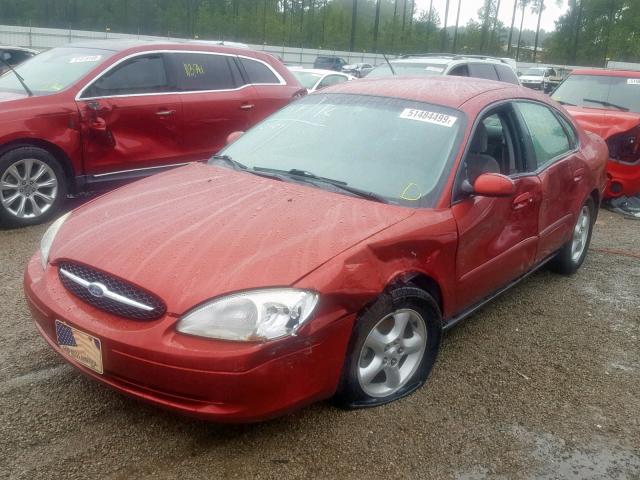 1FAFP55U71G188559 - 2001 FORD TAURUS SES RED photo 2