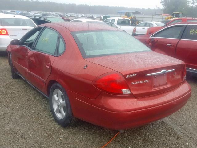 1FAFP55U71G188559 - 2001 FORD TAURUS SES RED photo 3