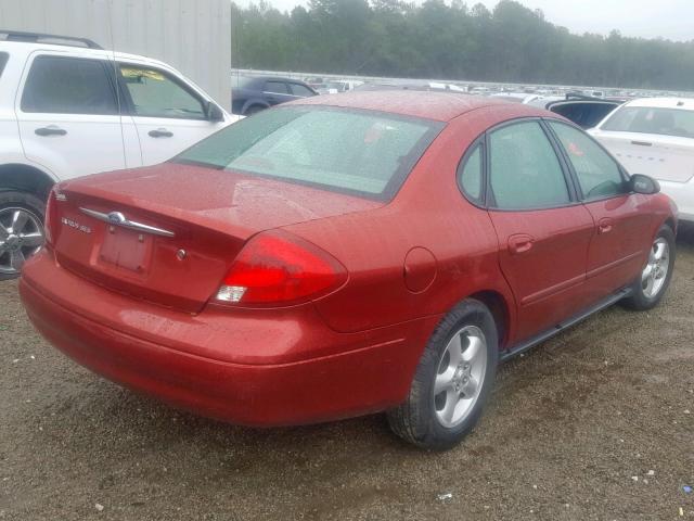 1FAFP55U71G188559 - 2001 FORD TAURUS SES RED photo 4