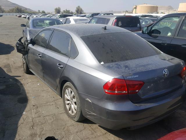 1VWAP7A35DC136773 - 2013 VOLKSWAGEN PASSAT S GRAY photo 3