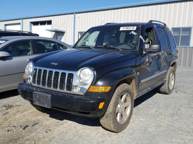 1J4GL58K85W693519 - 2005 JEEP LIBERTY LI BLACK photo 2