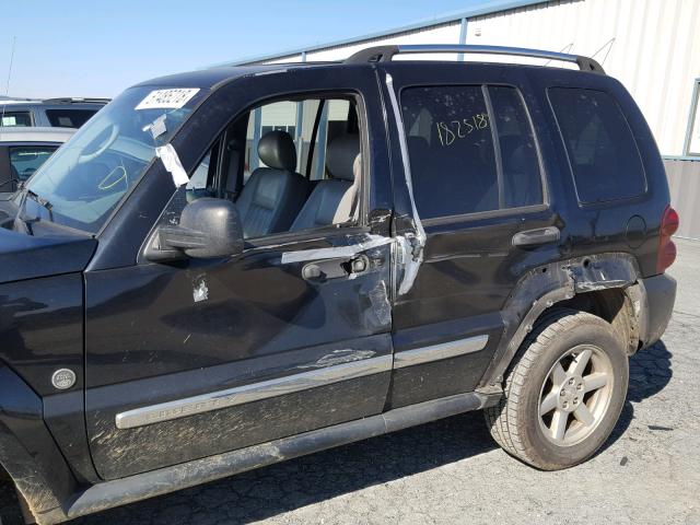 1J4GL58K85W693519 - 2005 JEEP LIBERTY LI BLACK photo 9