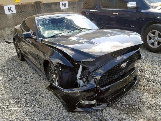 1FA6P8TH5G5259527 - 2016 FORD MUSTANG BLACK photo 1