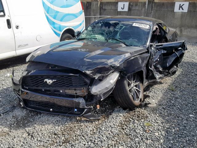 1FA6P8TH5G5259527 - 2016 FORD MUSTANG BLACK photo 2